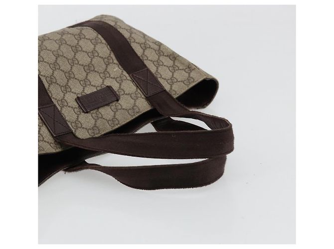Gucci Bolso de mano GG Supreme de PVC beige 141976 Auth 178060 - vista 7