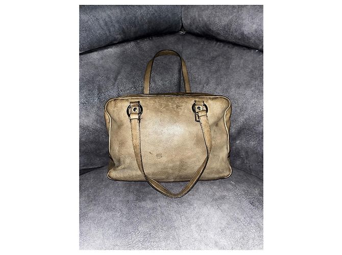 Handtasche Yves Saint Laurent Muse Two Beige Leder - Ansicht 2