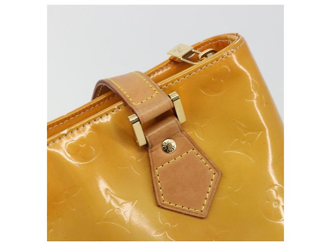 LOUIS VUITTON Borsa a Mano Monogram Vernis Houston Beige M91004 LV Auth BA12367 - vista 14
