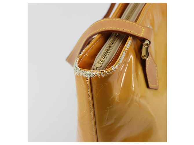LOUIS VUITTON Borsa a Mano Monogram Vernis Houston Beige M91004 LV Auth BA12367 - vista 15