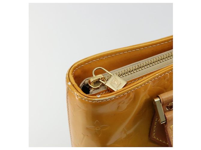 LOUIS VUITTON Borsa a Mano Monogram Vernis Houston Beige M91004 LV Auth BA12367 - vista 16