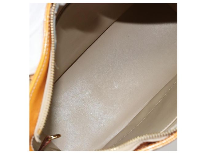 LOUIS VUITTON Borsa a Mano Monogram Vernis Houston Beige M91004 LV Auth BA12367 - vista 19