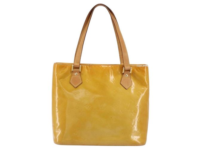 LOUIS VUITTON Borsa a Mano Monogram Vernis Houston Beige M91004 LV Auth BA12367 - vista 2