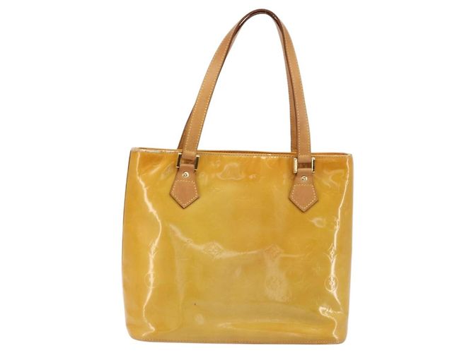 LOUIS VUITTON Borsa a Mano Monogram Vernis Houston Beige M91004 LV Auth BA12367 - vista 3