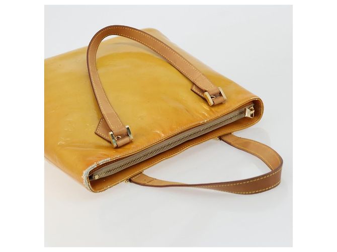 LOUIS VUITTON Borsa a Mano Monogram Vernis Houston Beige M91004 LV Auth BA12367 - vista 6