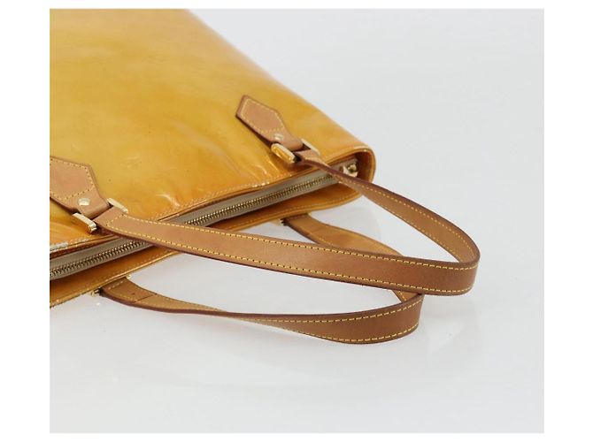 LOUIS VUITTON Borsa a Mano Monogram Vernis Houston Beige M91004 LV Auth BA12367 - vista 7
