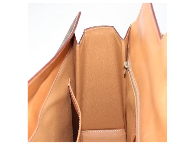 Céline Borsa a mano in tela Macadam CELINE in pelle PVC marrone oro Auth 177206A D'oro - vista 18