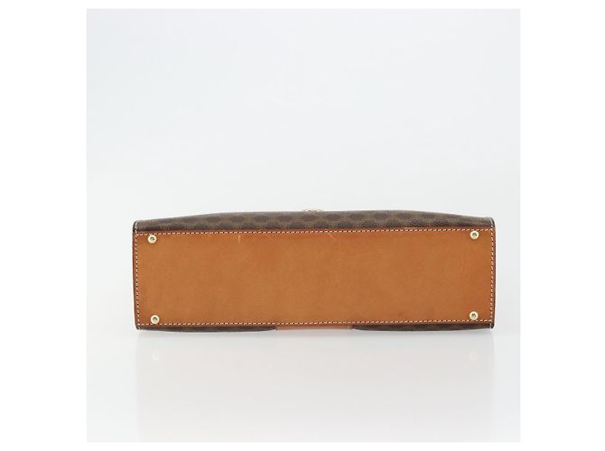 Céline Borsa a mano in tela Macadam CELINE in pelle PVC marrone oro Auth 177206A D'oro - vista 9