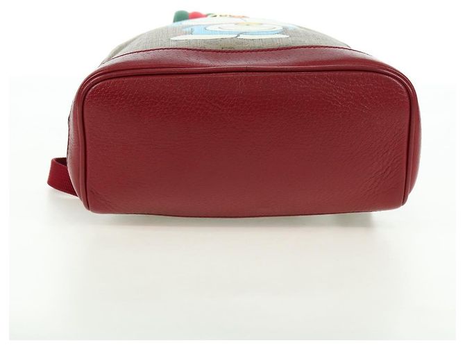 Gucci Zaino Doraemon Micro GG Supreme in PVC beige e oro 647816 Auth BA12426M D'oro - vista 12