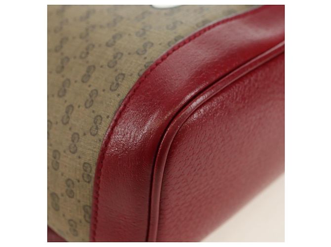 Gucci Zaino Doraemon Micro GG Supreme in PVC beige e oro 647816 Auth BA12426M D'oro - vista 13