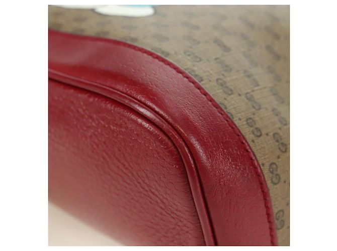 Gucci Zaino Doraemon Micro GG Supreme in PVC beige e oro 647816 Auth BA12426M D'oro - vista 14