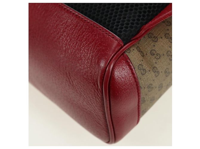 Gucci Zaino Doraemon Micro GG Supreme in PVC beige e oro 647816 Auth BA12426M D'oro - vista 16