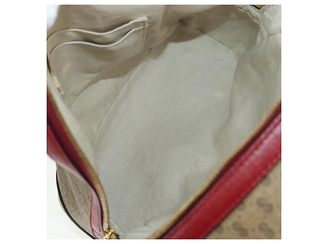 Gucci Zaino Doraemon Micro GG Supreme in PVC beige e oro 647816 Auth BA12426M D'oro - vista 22