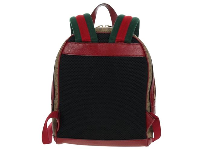 Gucci Zaino Doraemon Micro GG Supreme in PVC beige e oro 647816 Auth BA12426M D'oro - vista 3