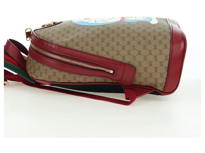 Gucci Zaino Doraemon Micro GG Supreme in PVC beige e oro 647816 Auth BA12426M D'oro - vista 4