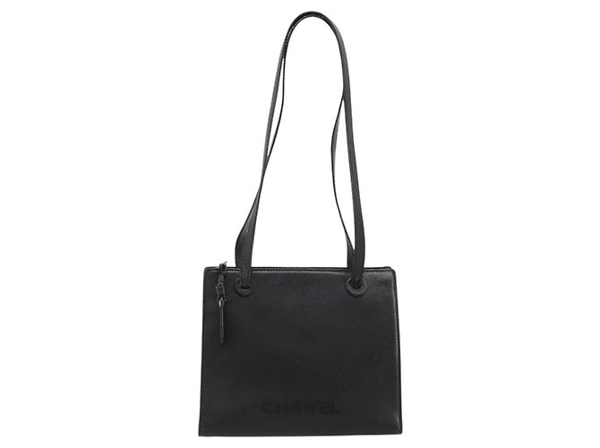 CHANEL Borsa Tote Pelle Caviar Nera Oro CC Auth 178022 Nero D'oro - vista 2