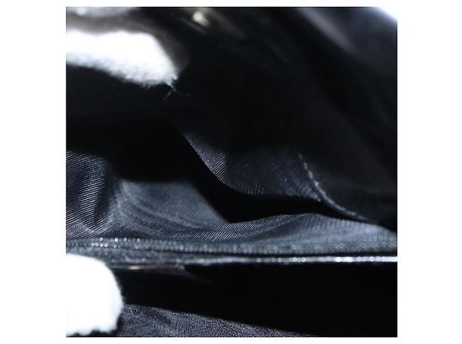 Borsa a spalla GUCCI Soho in pelle verniciata nera argento 000 0506 Auth 178524 - vista 19