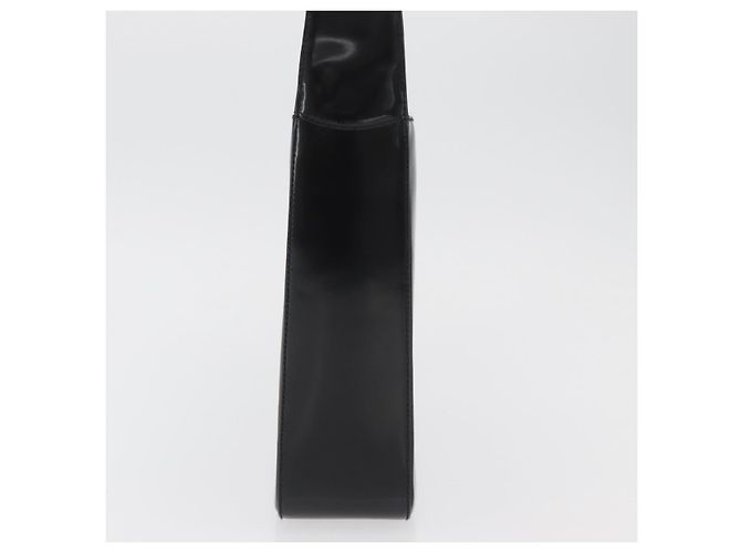 Borsa a spalla GUCCI Soho in pelle verniciata nera argento 000 0506 Auth 178524 - vista 4