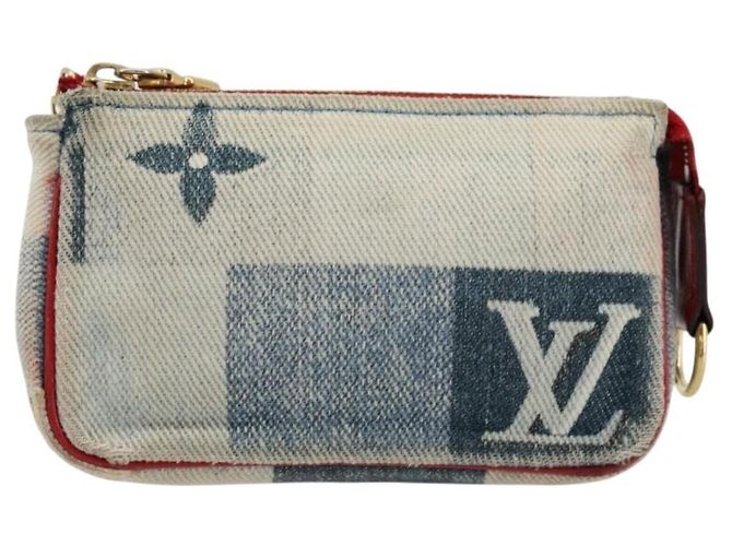LOUIS VUITTON Mini Pochette Accessoires de Denim Monogram Azul M68760 Auth 178048A - vista 13