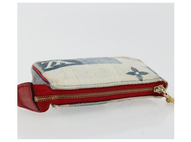 LOUIS VUITTON Mini Pochette Accessoires de Denim Monogram Azul M68760 Auth 178048A - vista 5
