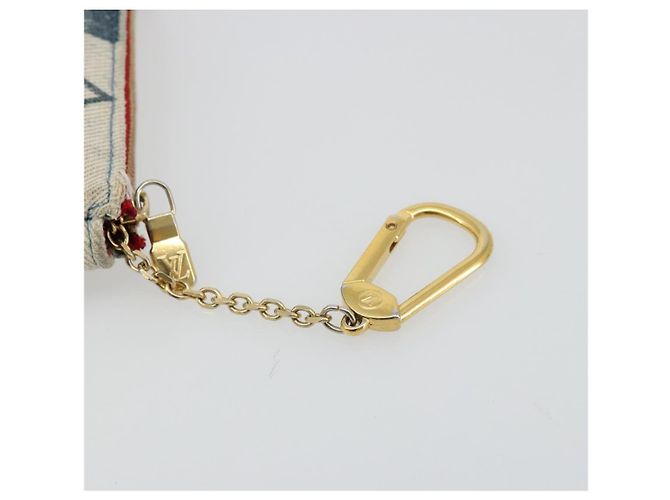 LOUIS VUITTON Mini Pochette Accessoires de Denim Monogram Azul M68760 Auth 178048A - vista 9
