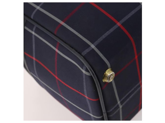 Borsa Boston in tela Nova Check Burberrys blu navy e oro Auth 153792 D'oro - vista 11