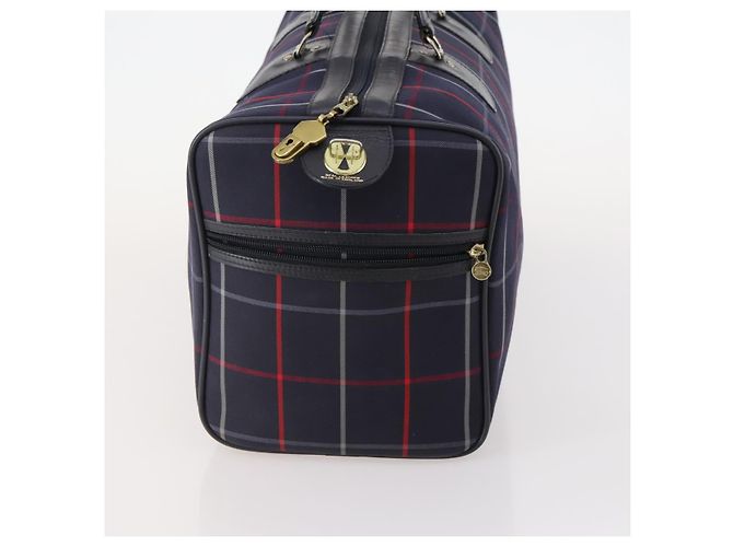 Borsa Boston in tela Nova Check Burberrys blu navy e oro Auth 153792 D'oro - vista 5