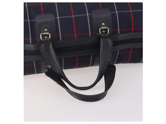 Borsa Boston in tela Nova Check Burberrys blu navy e oro Auth 153792 D'oro - vista 7