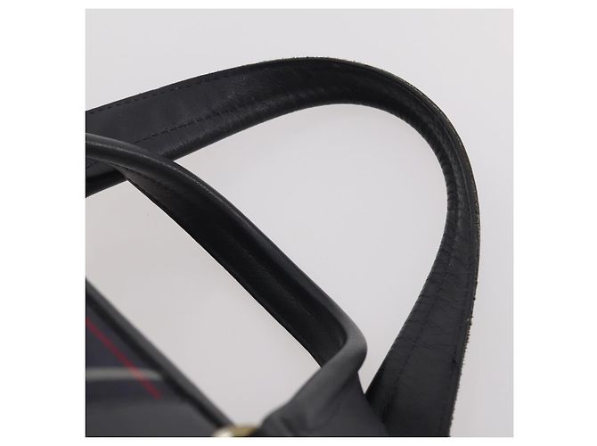 Borsa Boston in tela Nova Check Burberrys blu navy e oro Auth 153792 D'oro - vista 8