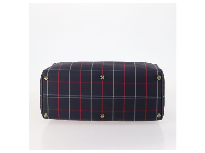 Borsa Boston in tela Nova Check Burberrys blu navy e oro Auth 153792 D'oro - vista 9