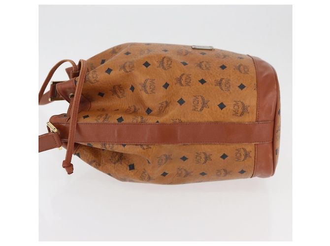 Borsa a corda Vicetos Logogram MCM in pelle PVC marrone e oro Auth BA12441A D'oro - vista 5