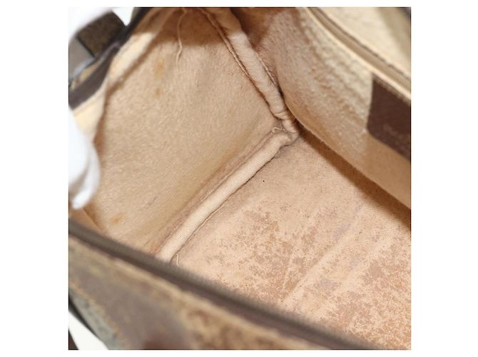 Borsa Boston in PVC beige e rosso della linea Sherry GG Supreme di GUCCI 40 02 007 Auth 178058 - vista 18