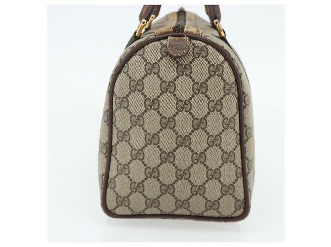 Borsa Boston in PVC beige e rosso della linea Sherry GG Supreme di GUCCI 40 02 007 Auth 178058 - vista 5