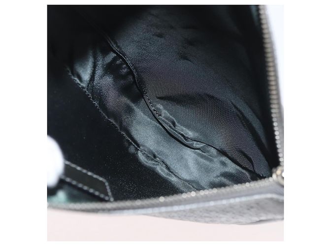 Christian Dior Trotter Canvas Saddle Accessory Pouch PVC Silver Auth ep13915A Silvery - view 16