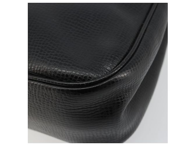 Borsa a mano Christian Dior in pelle nera e oro Auth 177713 Nero D'oro - vista 10