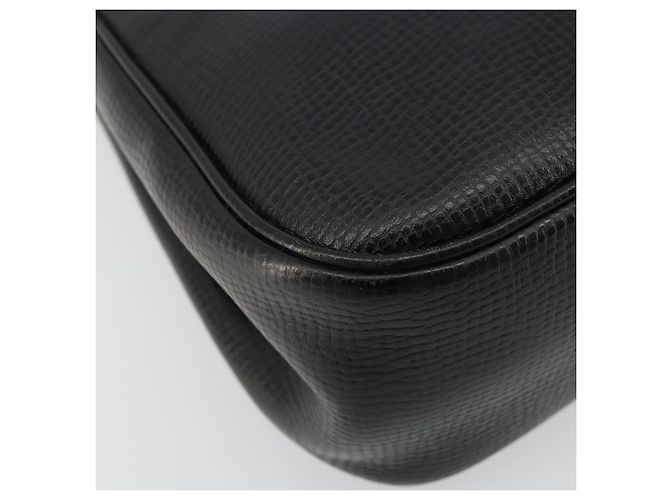 Borsa a mano Christian Dior in pelle nera e oro Auth 177713 Nero D'oro - vista 11