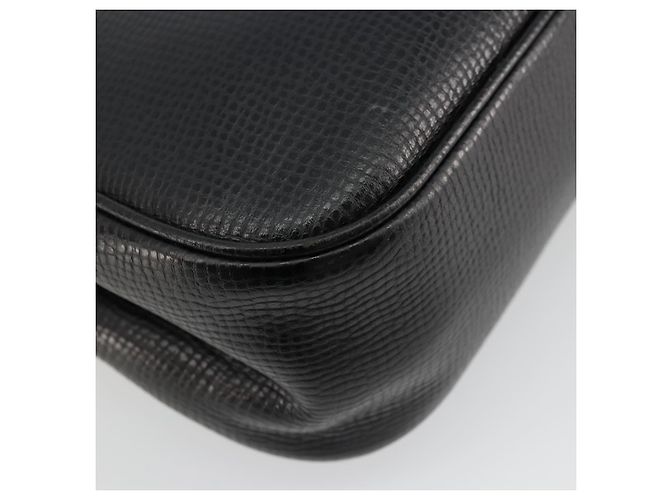 Borsa a mano Christian Dior in pelle nera e oro Auth 177713 Nero D'oro - vista 13