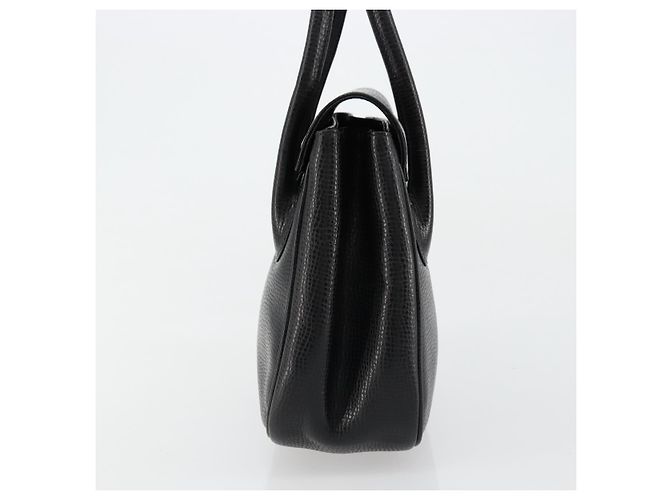 Borsa a mano Christian Dior in pelle nera e oro Auth 177713 Nero D'oro - vista 4