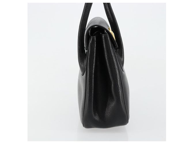 Borsa a mano Christian Dior in pelle nera e oro Auth 177713 Nero D'oro - vista 5