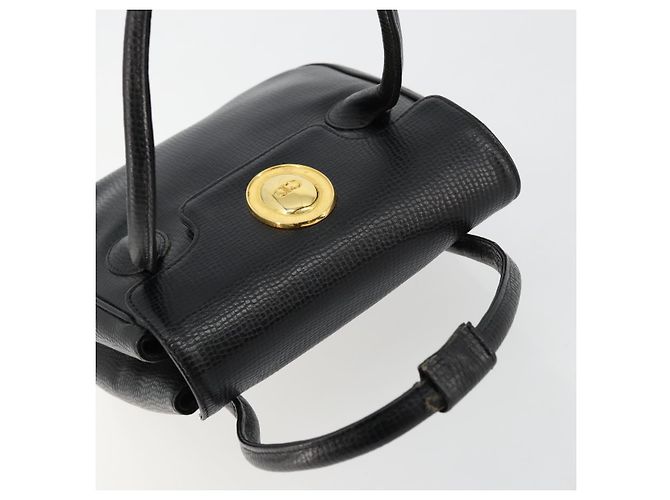 Borsa a mano Christian Dior in pelle nera e oro Auth 177713 Nero D'oro - vista 6