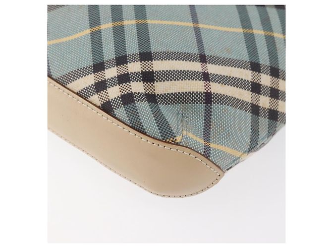 Borsa a Spalla Burberry Nova Check Blue Label in Tela Azzurra Chiara Argento Autentica 179010 Blu chiaro - vista 12
