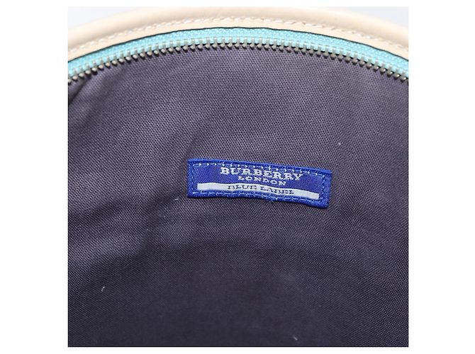 Borsa a Spalla Burberry Nova Check Blue Label in Tela Azzurra Chiara Argento Autentica 179010 Blu chiaro - vista 17