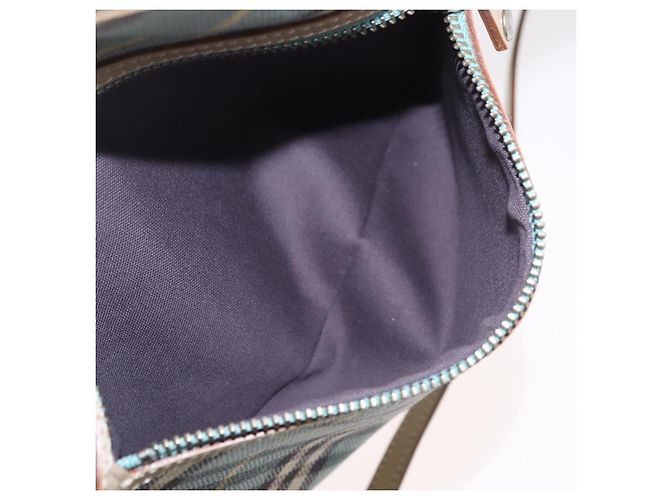 Borsa a Spalla Burberry Nova Check Blue Label in Tela Azzurra Chiara Argento Autentica 179010 Blu chiaro - vista 22