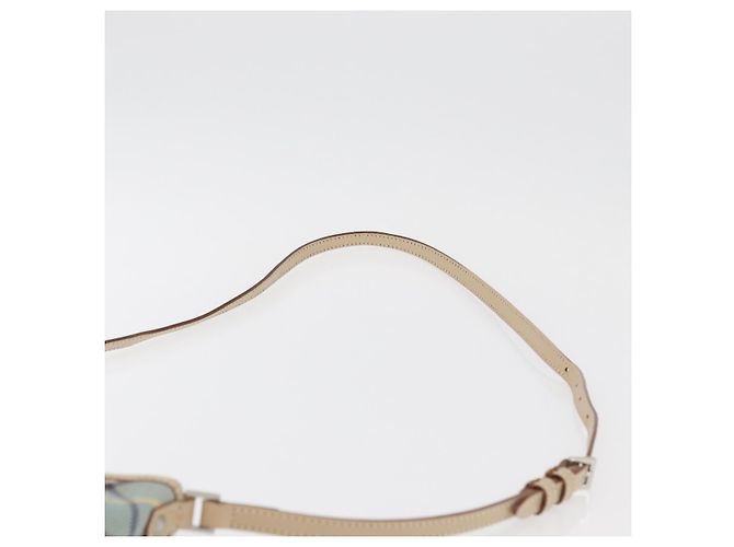 Borsa a Spalla Burberry Nova Check Blue Label in Tela Azzurra Chiara Argento Autentica 179010 Blu chiaro - vista 9