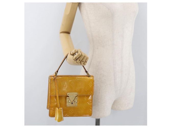 LOUIS VUITTON Monogram Vernis Spring Street Hand Bag Gris M91029 LV Auth bs34845 Grigio - vista 25