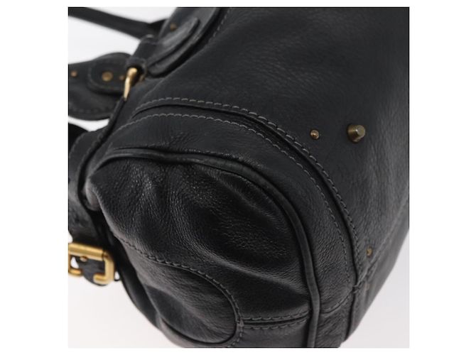 Chloé Borsa a mano Chloe Paddington in pelle nera argento oro Auth 178515A Nero D'oro - vista 12