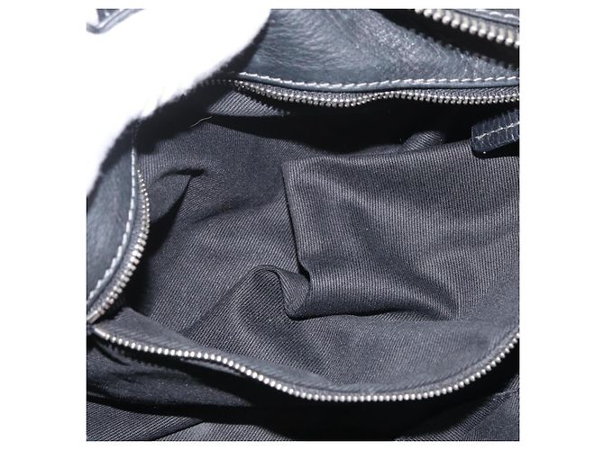 Chloé Borsa a mano Chloe Paddington in pelle nera argento oro Auth 178515A Nero D'oro - vista 23