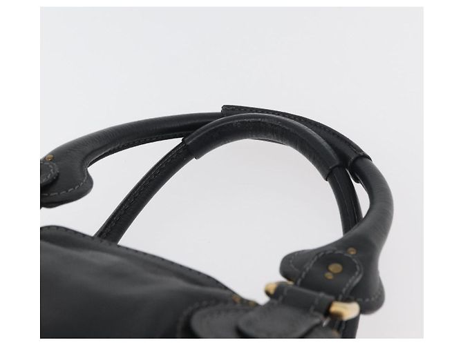 Chloé Borsa a mano Chloe Paddington in pelle nera argento oro Auth 178515A Nero D'oro - vista 8