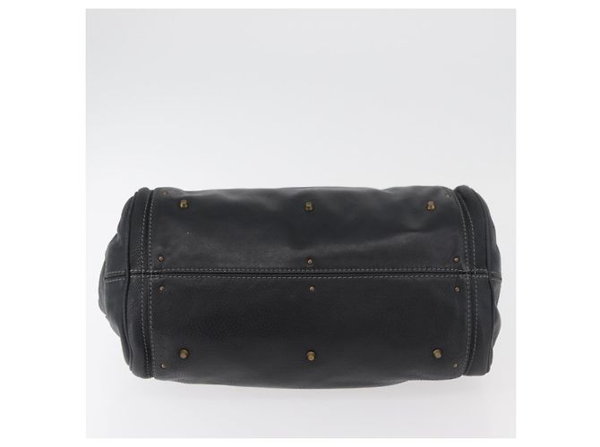 Chloé Borsa a mano Chloe Paddington in pelle nera argento oro Auth 178515A Nero D'oro - vista 9