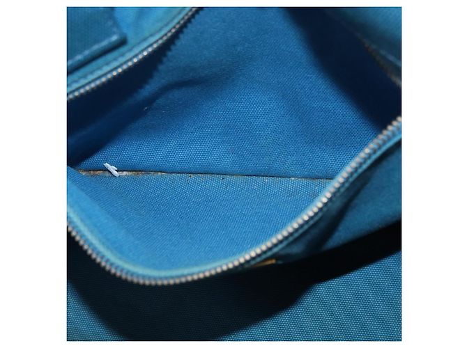 PRADA Canapa MM Borsa a mano in tela azzurro chiaro oro Auth 178585 D'oro Blu chiaro - vista 20